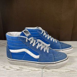Vans Sk8-Hi?Blue Suede Toe Sneaker Skate Shoe Womens 10